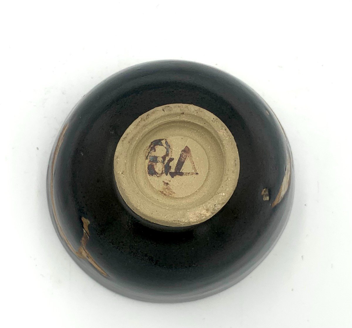 Small Porcelain Stoneware Cup - Raku Style In Brown Tones - Contemporary School -photo-2