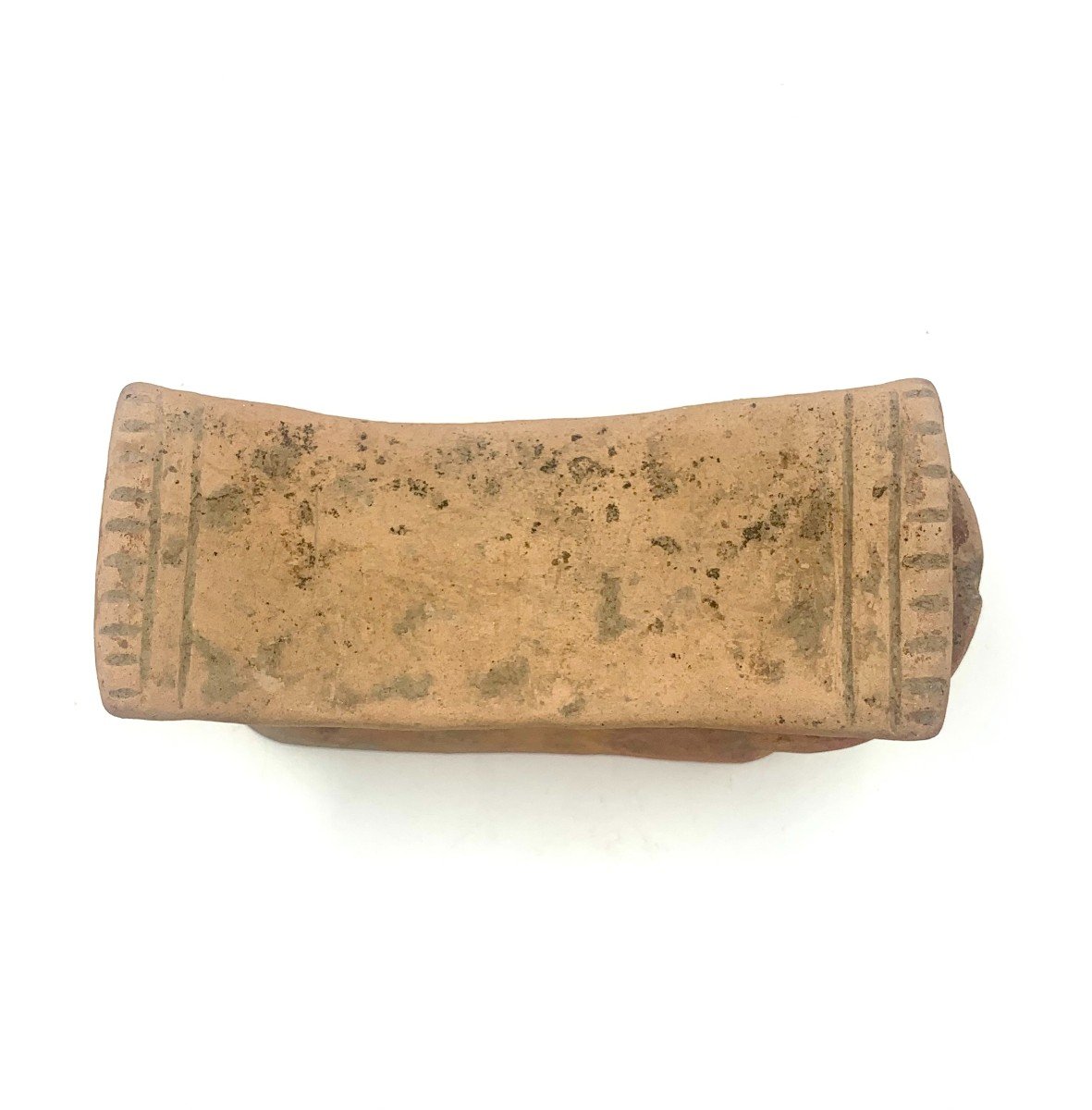  Appuie-tête En Forme De Personnage Allongé - Terre Cuite - Mexique - Antérieur Au 16ème Siècle-photo-3