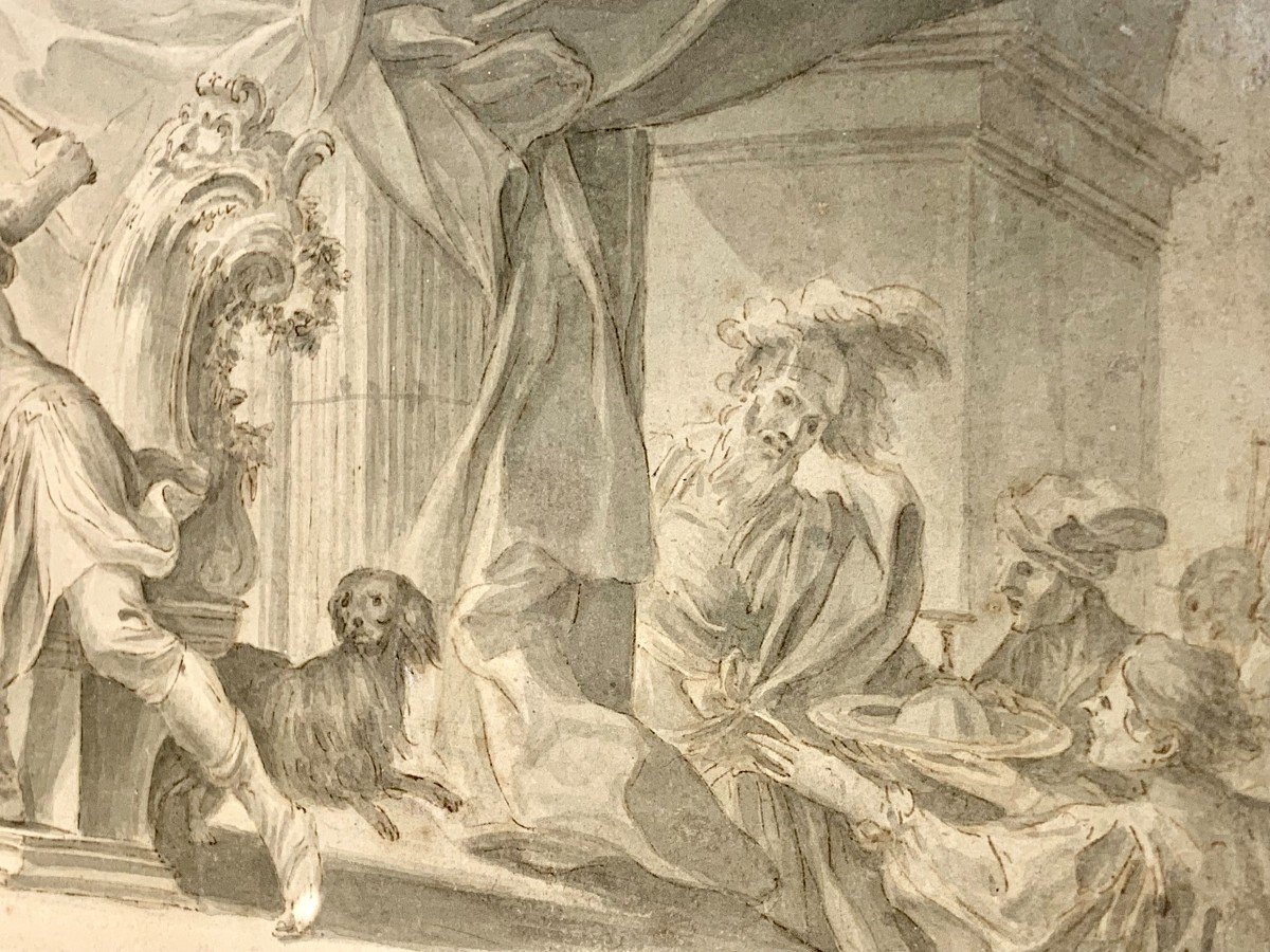  La Métamorphose De Philomèle Et Procné - Lavis Et Encre Brun - Ecole Flamande Ou Allemande -photo-4
