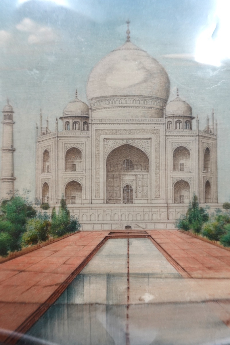 India 19th Century – View Of The Taj Mahal-photo-2
