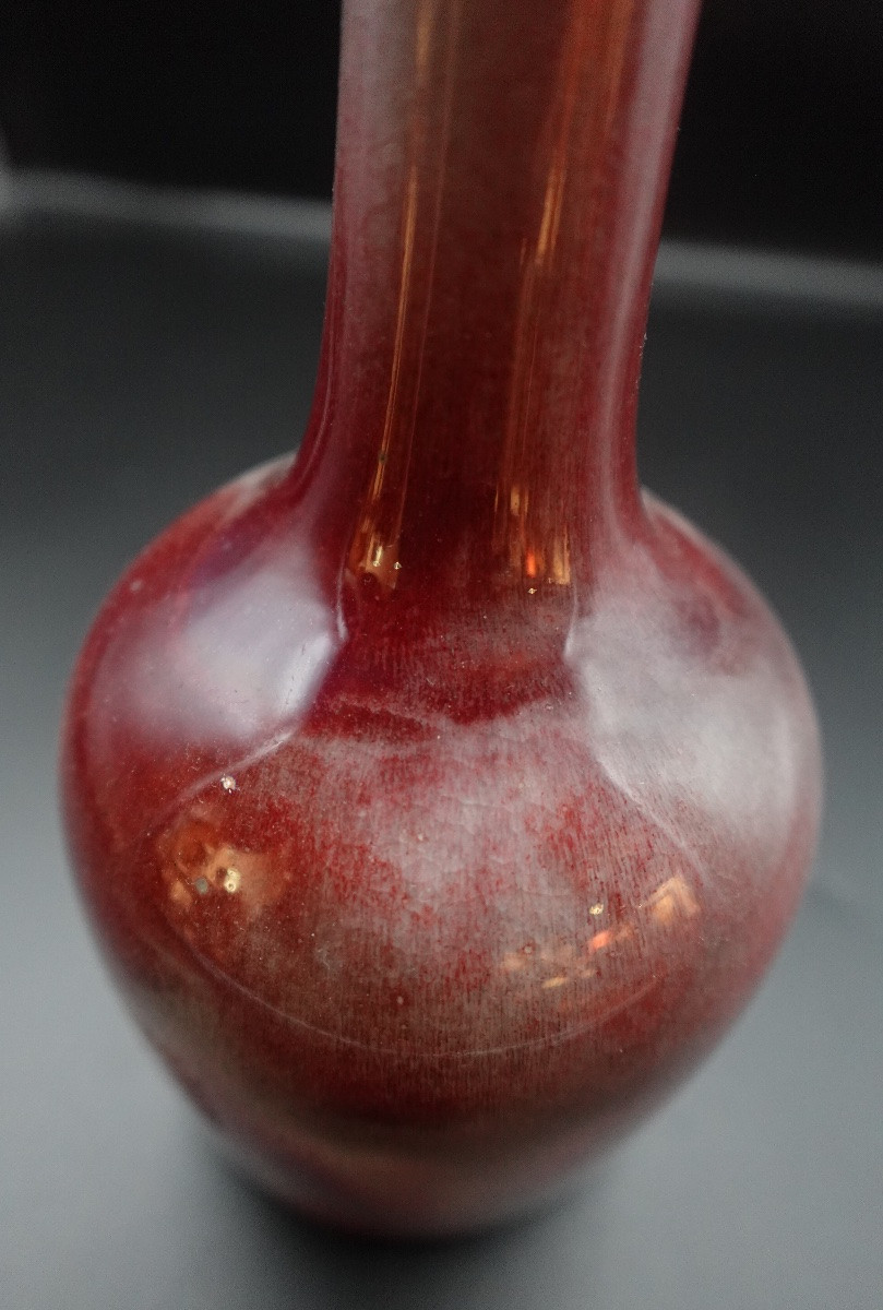 China, Early 20th Century — Oxblood-glazed Red Bottle Vase-photo-7