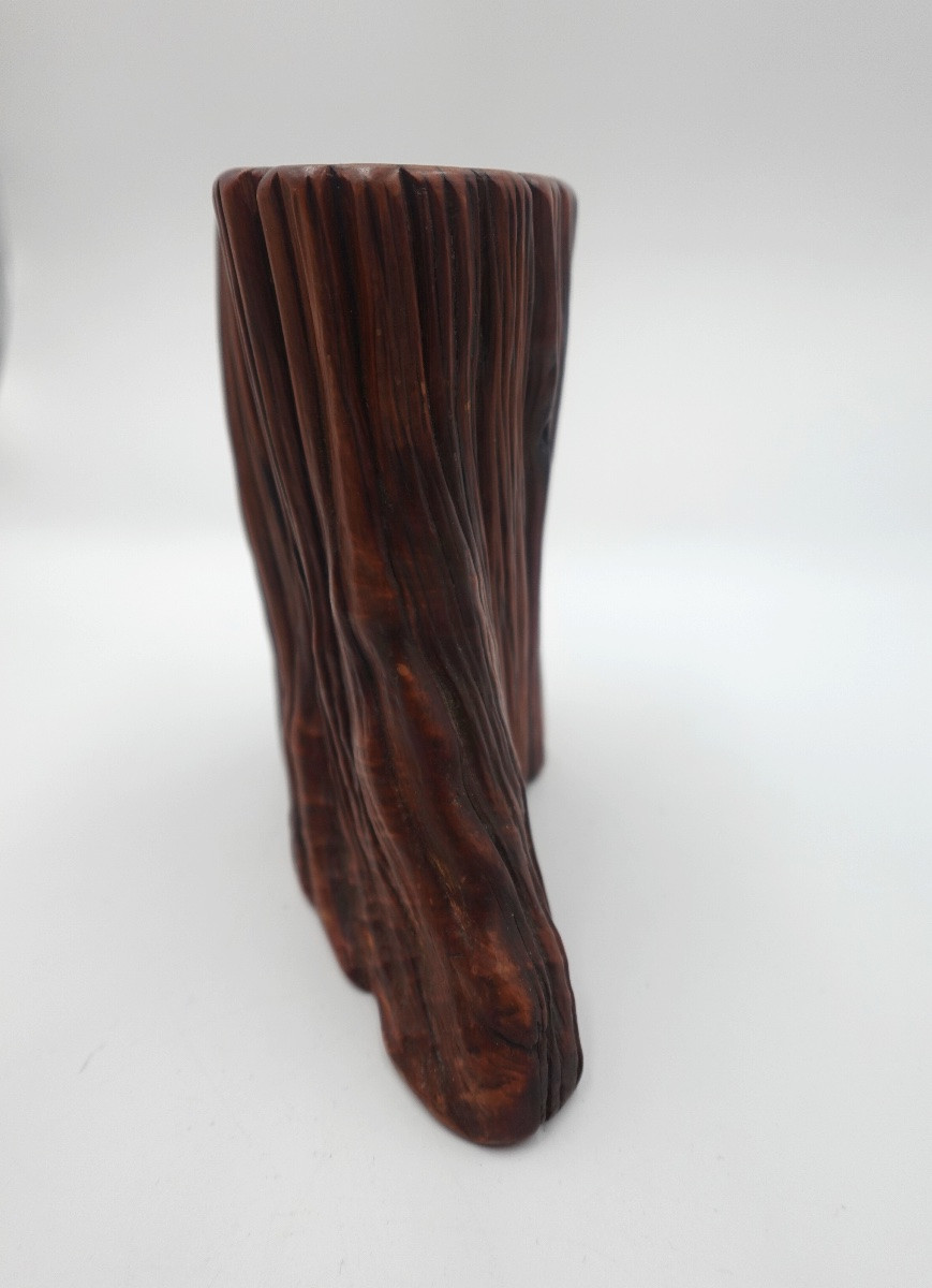 Japan, Shōwa Period (1926–1989) - Tree Stump-shaped Brush Holder-photo-2