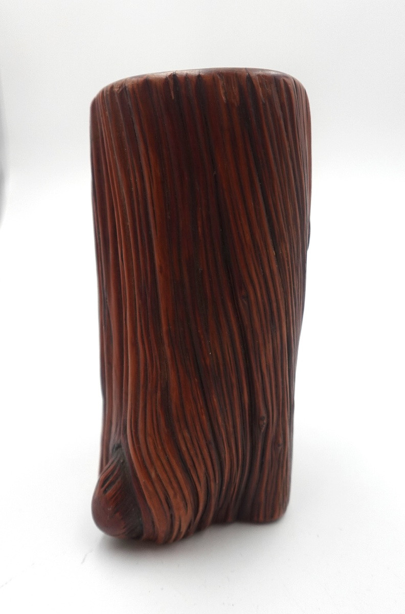 Japan, Shōwa Period (1926–1989) - Tree Stump-shaped Brush Holder-photo-4