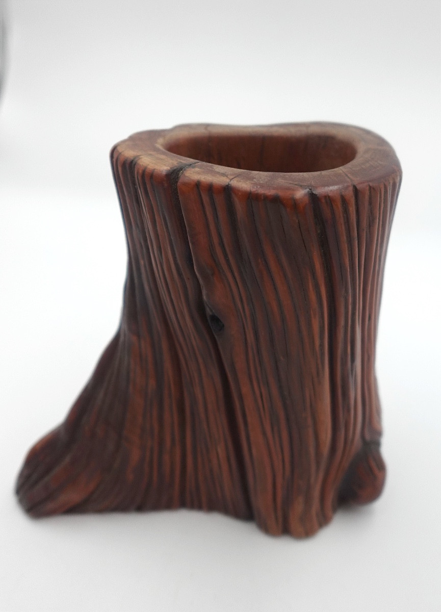 Japan, Shōwa Period (1926–1989) - Tree Stump-shaped Brush Holder