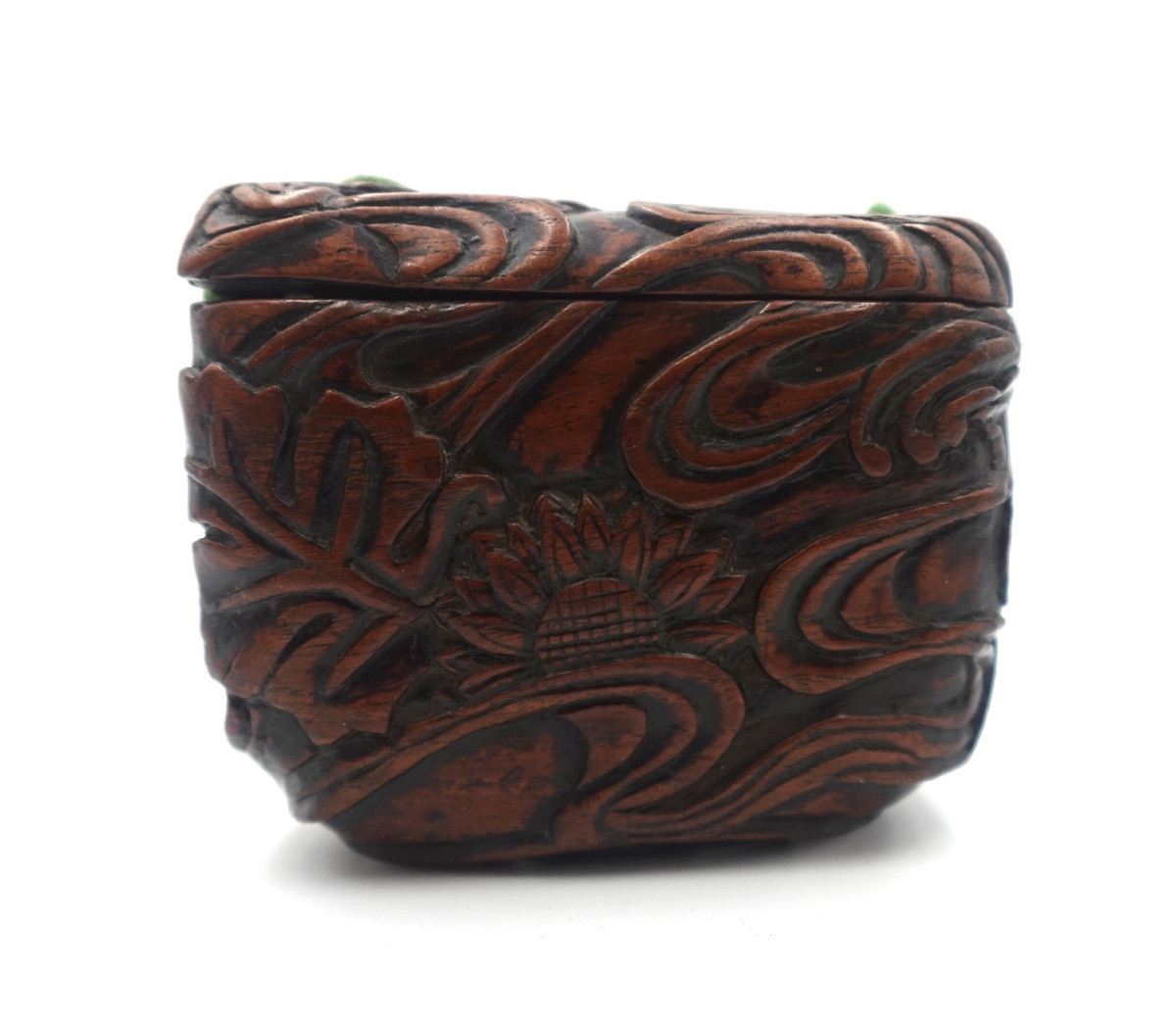 Japon, ère Meiji (1868–1912) - Tonkotsu en bois sculpté, décor floral et volutes-photo-3