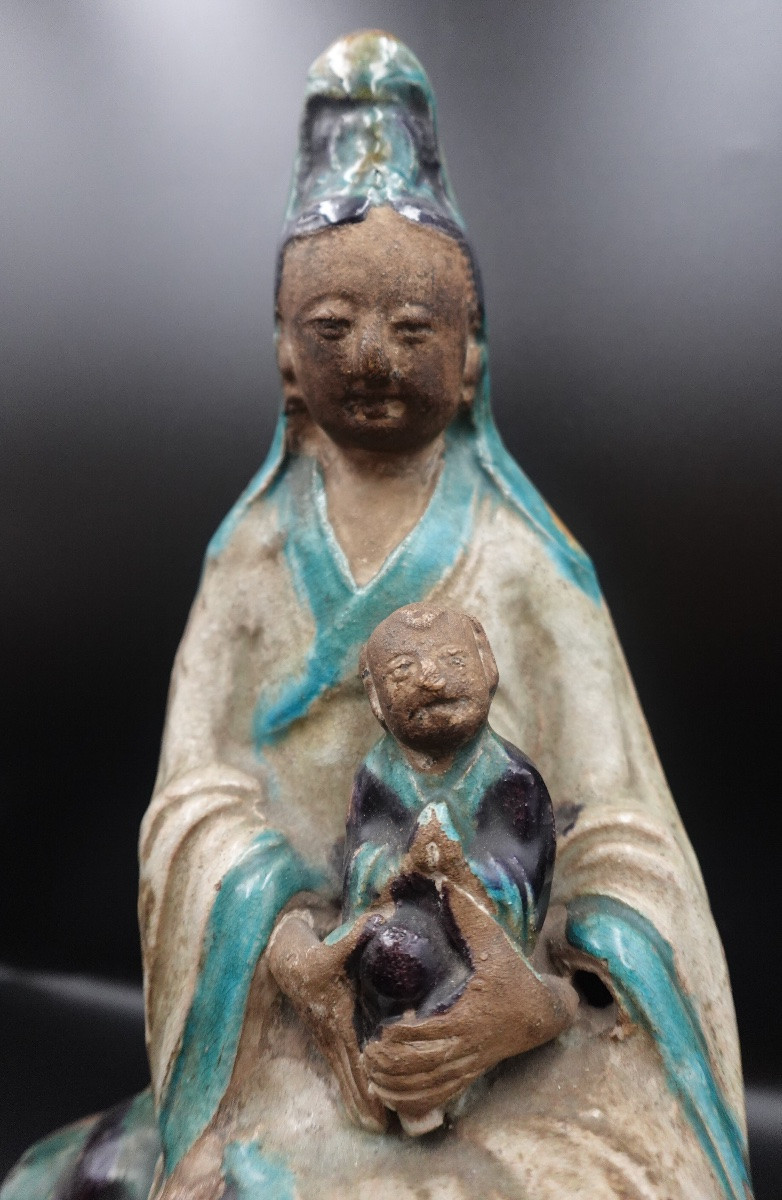 Chine, fin de la dynastie Ming - Guanyin à l’Enfant-photo-3