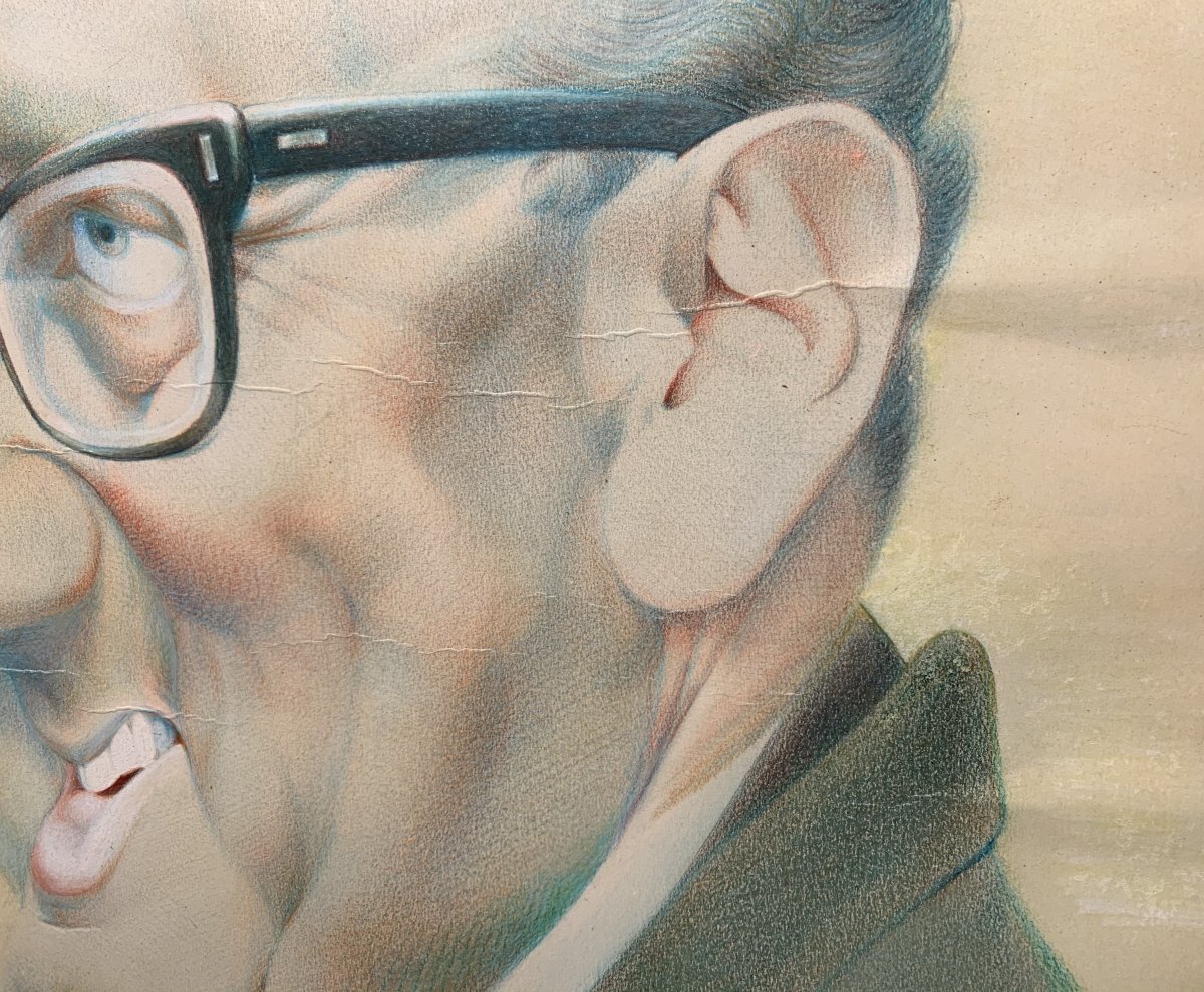 Jean-claude Morchoisne - Portrait-charge Of Henry Kissinger-photo-2