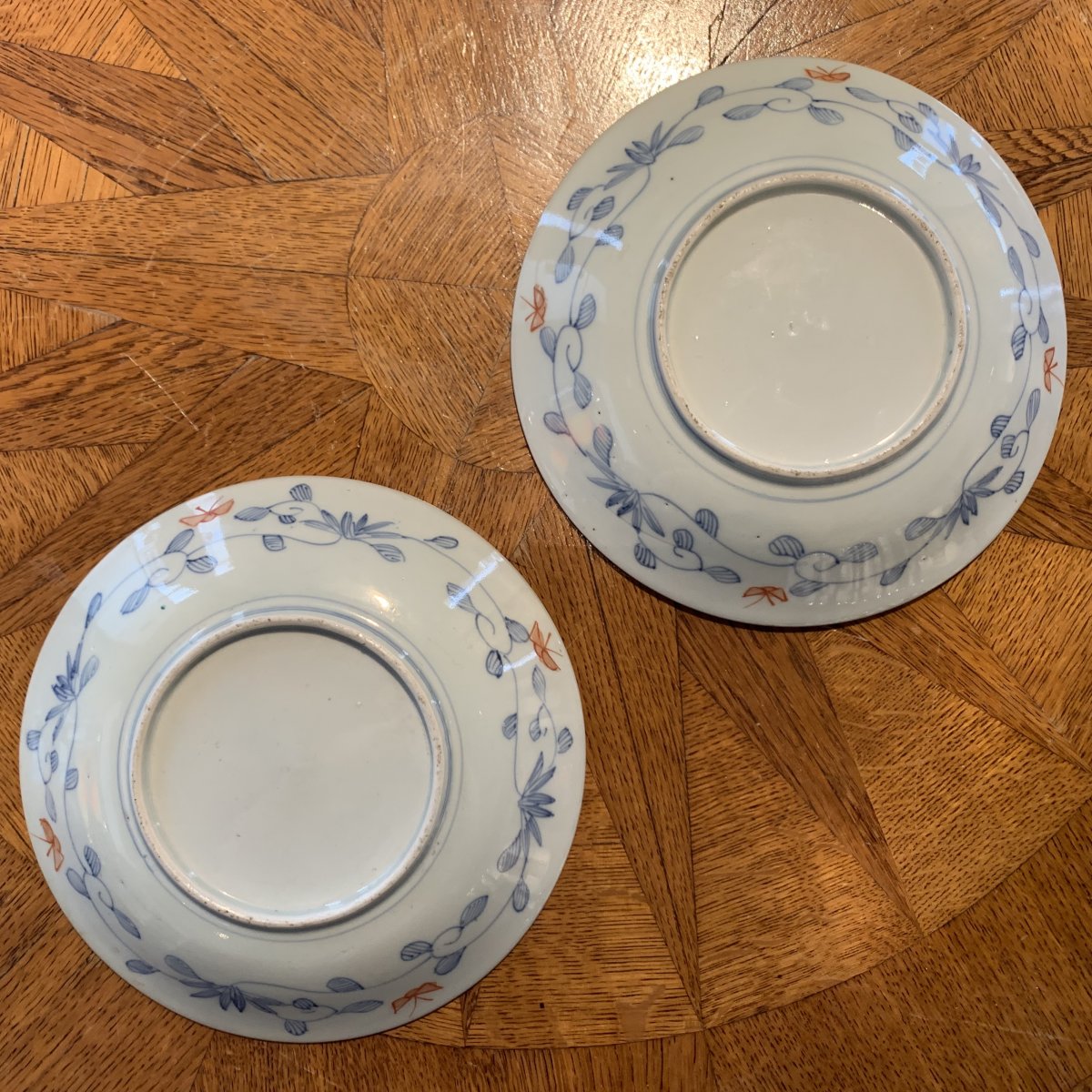 Paire D’assiettes En Porcelaine émaux Polychromes Et Or Style Imari Kinrande, Japon - Arita 19e-photo-4