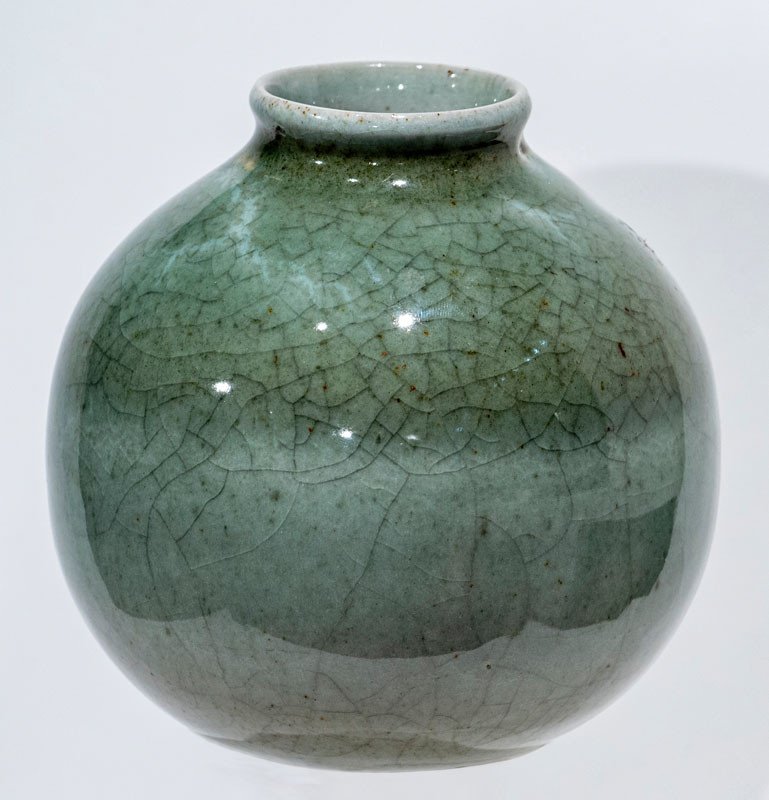 Contemporary Ceramic Celadon Vase