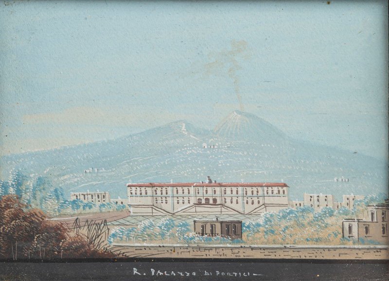 Italie 18ème Siècle - Suite De Petites Gouaches Représentant Des Vues De Naples Et De Pompéi-photo-4