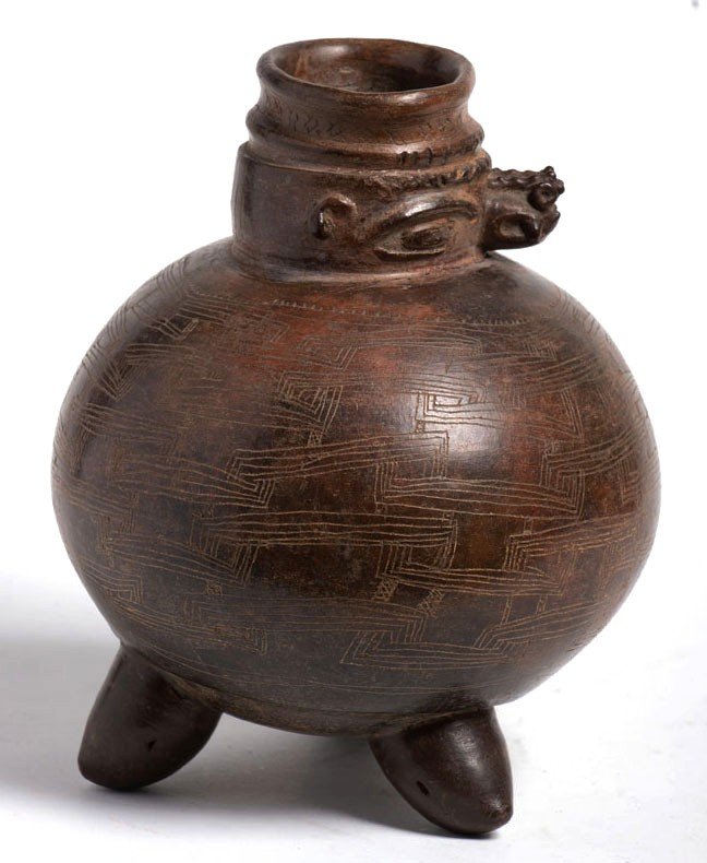 Culture Tairona - Vase Tripode Anthropomorphe et Zoomorphe - Colombie, 800-1200 ap JC