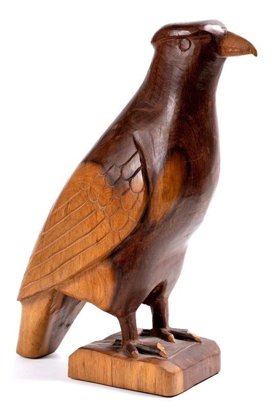 Rapace Signé Francis Mar - Art Animalier Sculpture d'Oiseau