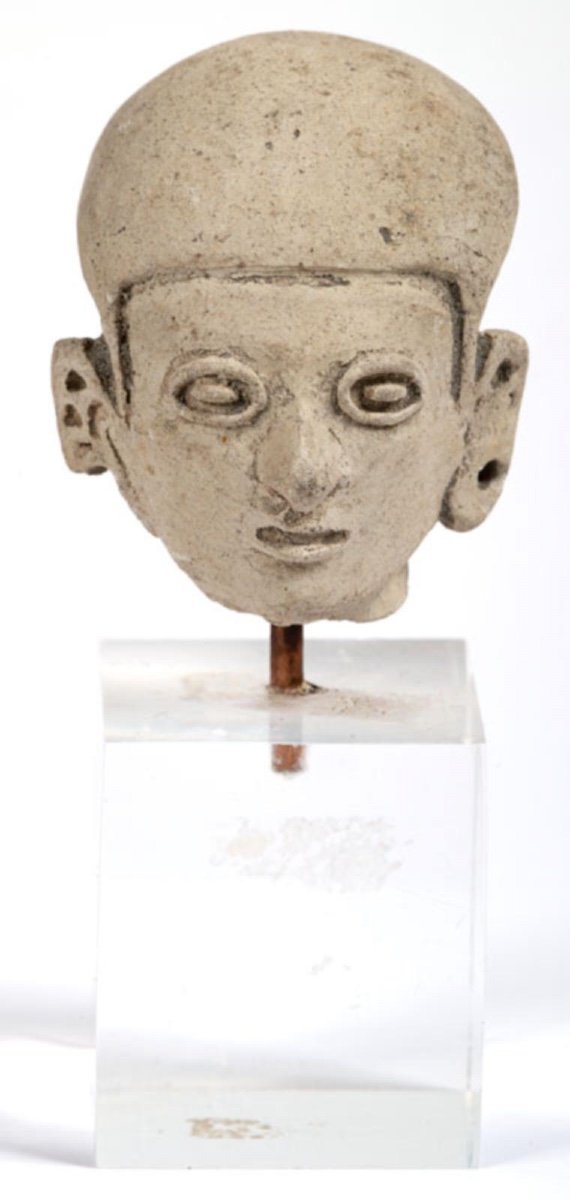 Jama Coaque Culture Ecuador - 500 Bc - 500 Ad - Terracotta Bust -photo-2