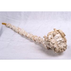 19th Century School - Pipe Decorated With Bacchus In Meerschaum