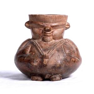 Muisca Culture, Colombia, 1000 - 1550 Ad - Anthropomorphic Vase.