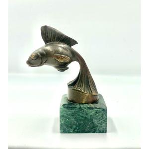 H. Lauru - Flying Fish - Bronze Proof - 20th Century 