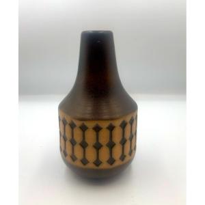 Vase With Narrowed Neck In Glazed Ceramic - Jasba - C. 1950 / 1960 