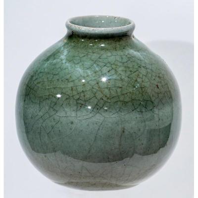 Contemporary Ceramic Celadon Vase