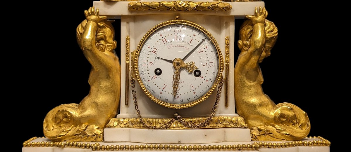 Louis XVI Period Clock Signed Barancourt-photo-4