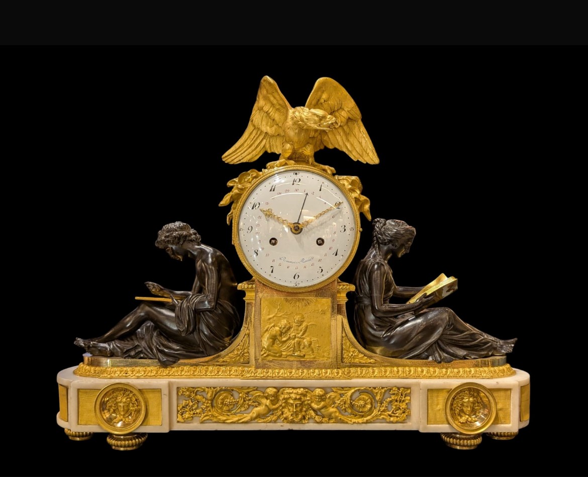 Pendule à l'étude d'époque louis XVI