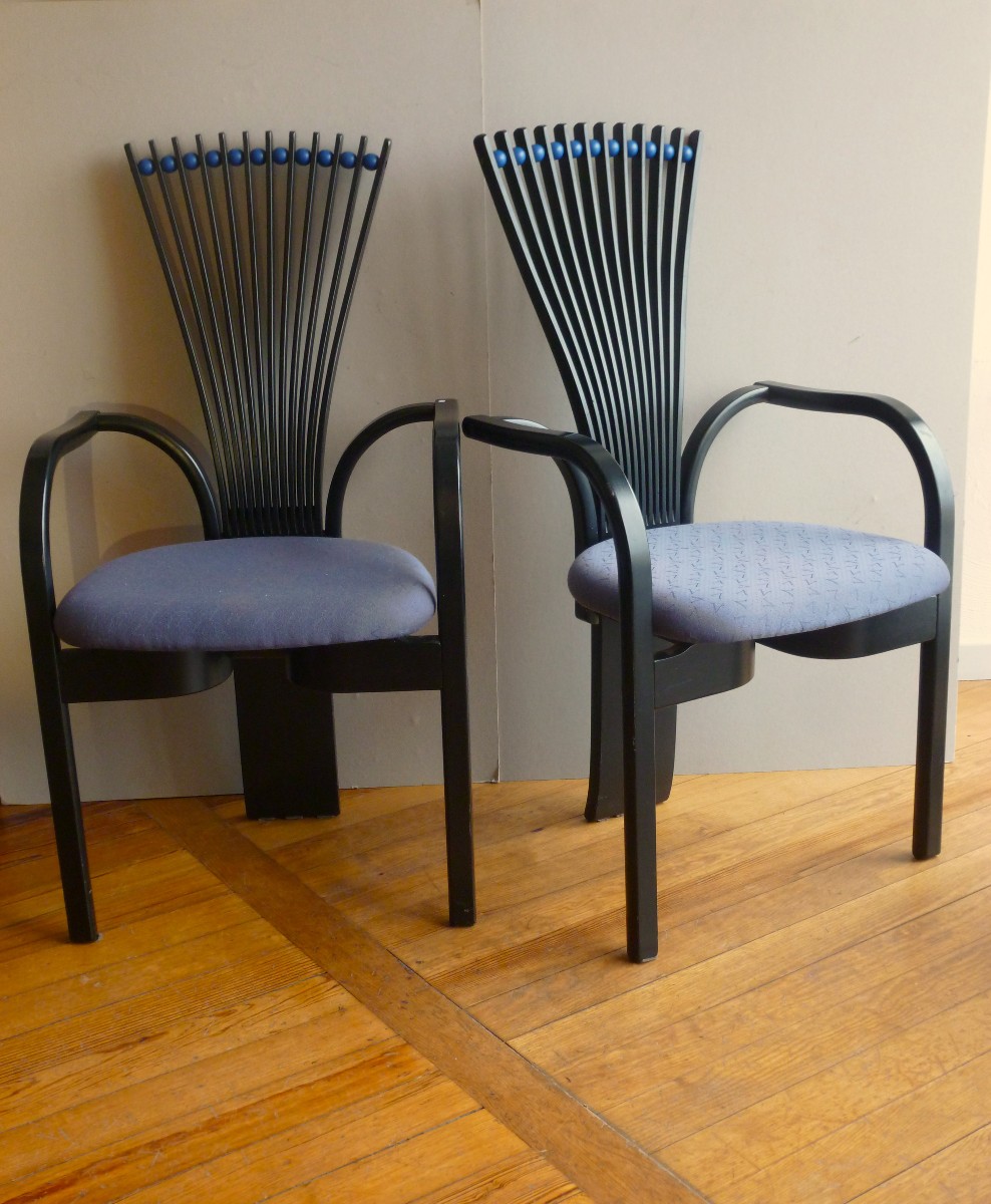 Chaises Totem par Torstein Nilsen pour Westnofa, 1980s, Set de 2