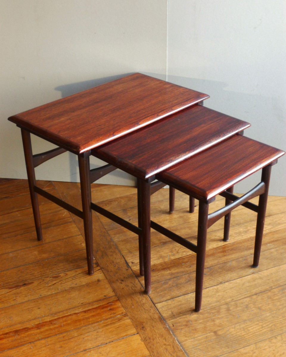 Vintage Danish Nesting Tables From Dyrlund, 1960s, Set Of 3