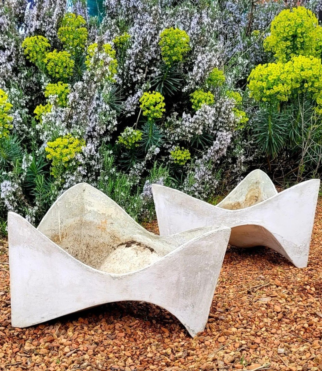Pair Of Willy Guhl Planters-photo-3
