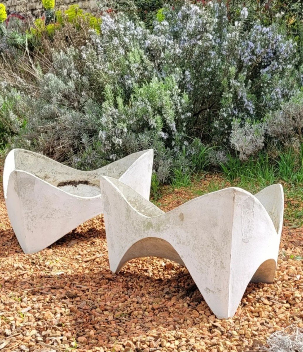 Pair Of Willy Guhl Planters-photo-1