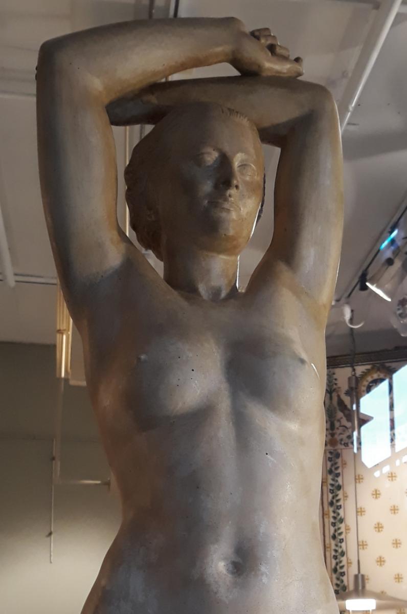 Grand Plâtre d'atelier Signé Alphonse Darville -photo-3