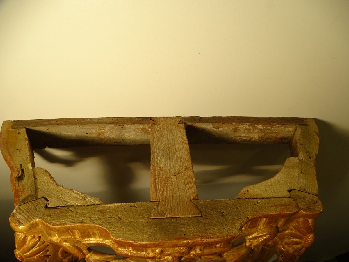 Louis XV Period Console In Golden Wood XVIIIth Century-photo-4