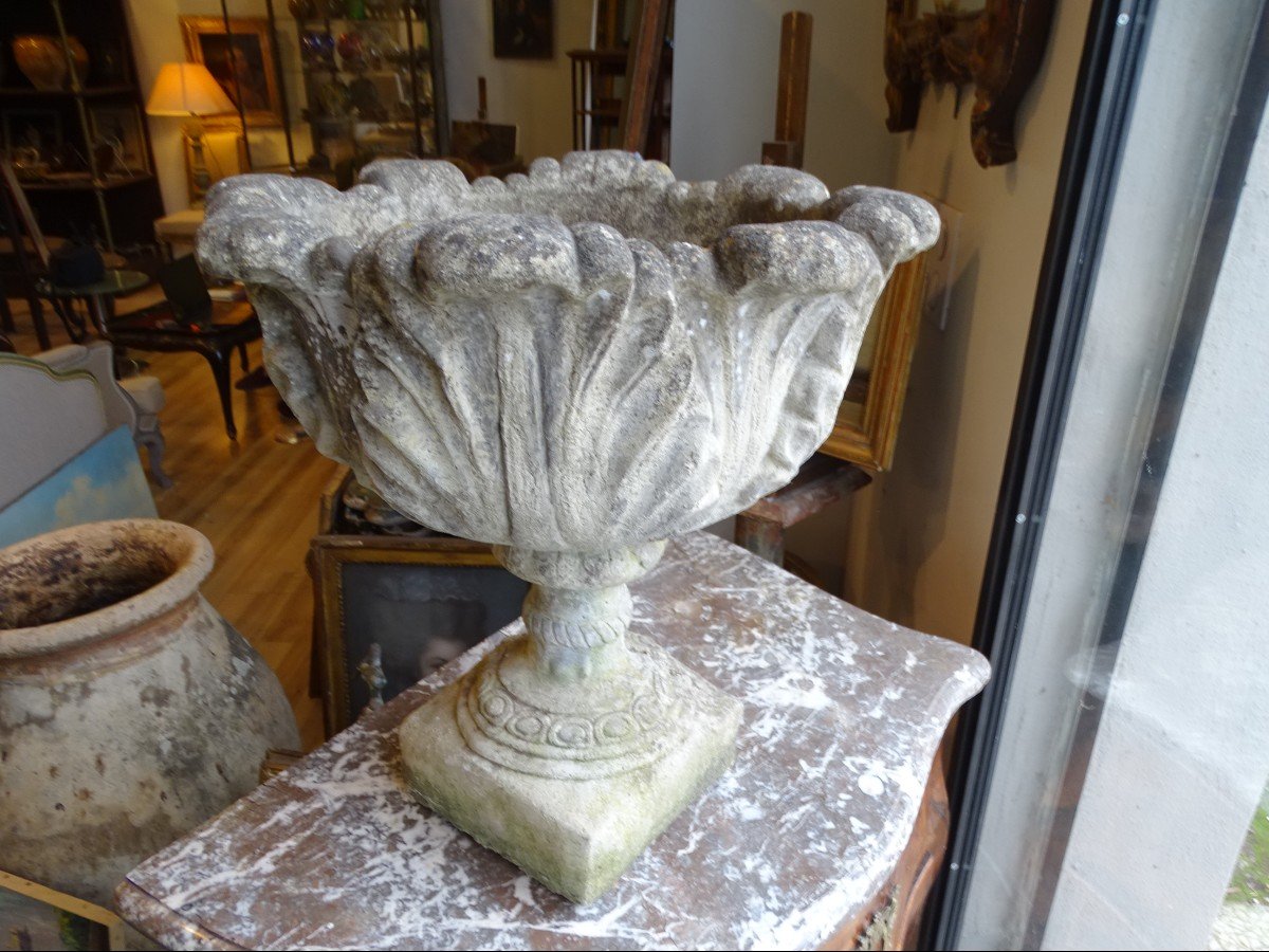 Louis XIV Style Reconstituted Stone Basin, Early 20th Century-photo-2