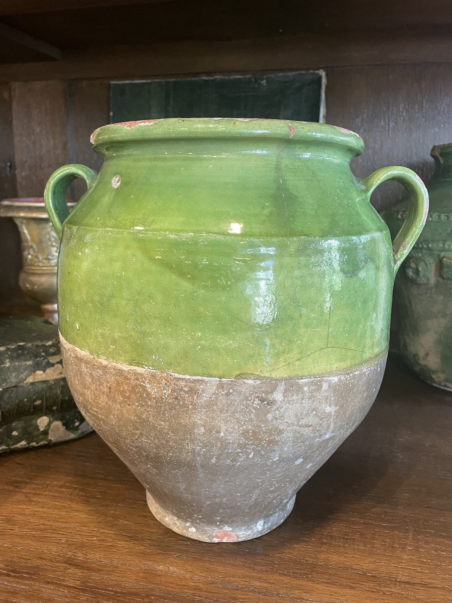 Southwest Green Confit Pot, 19th Century -photo-3