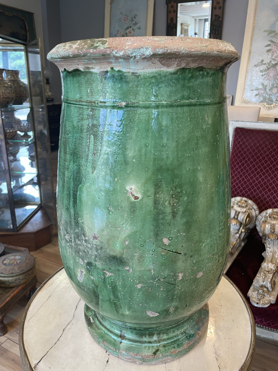 19th Century Glazed Terracotta Jar (tornac)-photo-2
