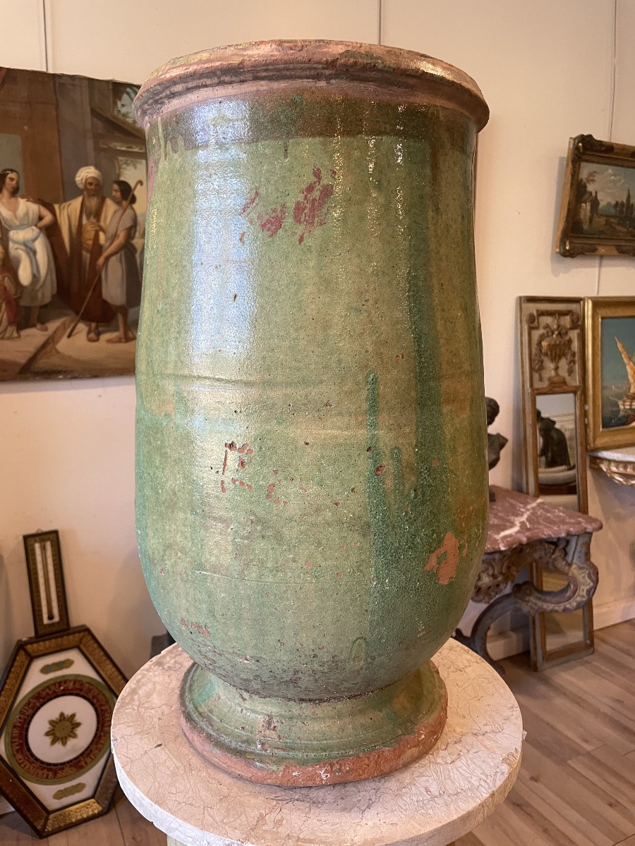19th Century Glazed Terracotta Jar From Tornac -photo-2