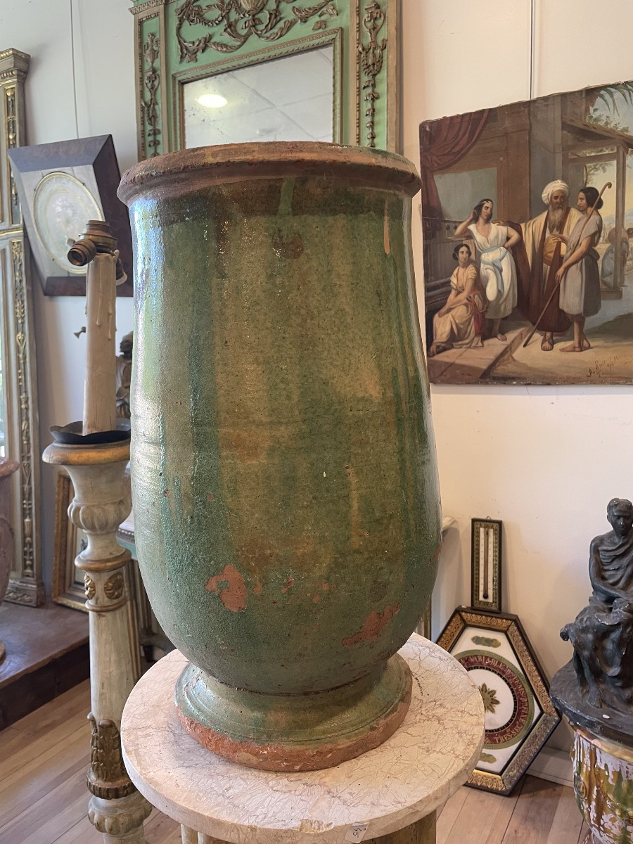 19th Century Glazed Terracotta Jar From Tornac -photo-3