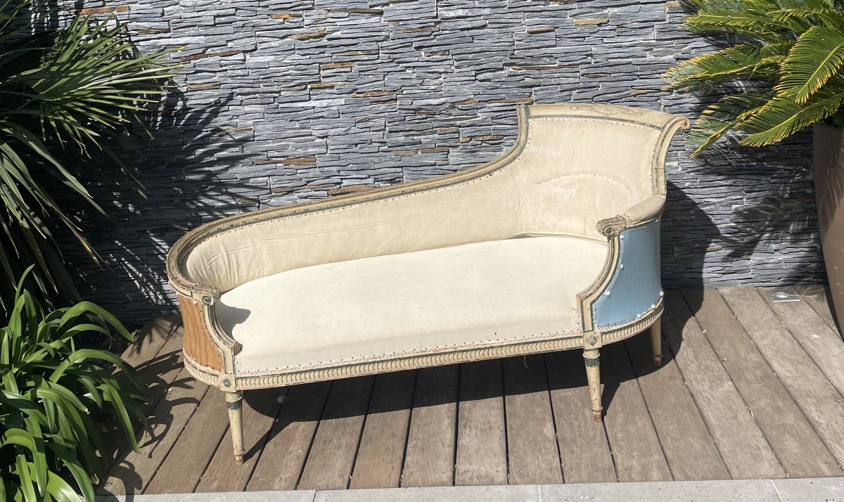 Painted Directoire Style Bench  -photo-2
