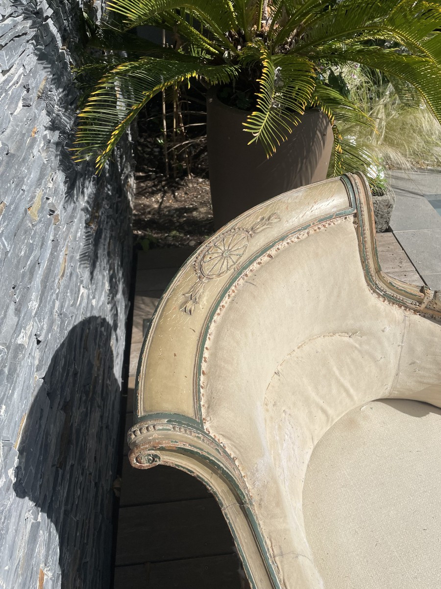 Painted Directoire Style Bench  -photo-3
