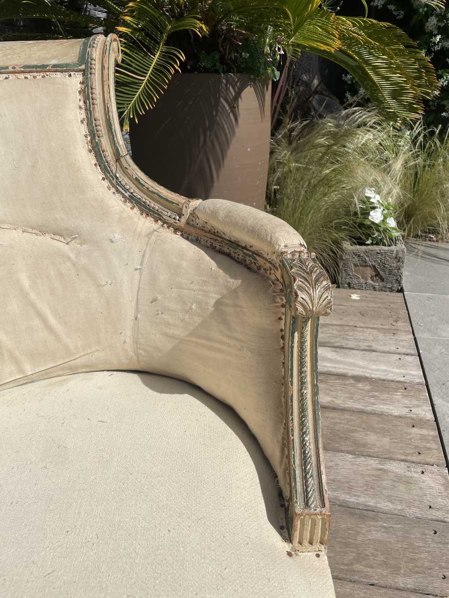 Painted Directoire Style Bench  -photo-4