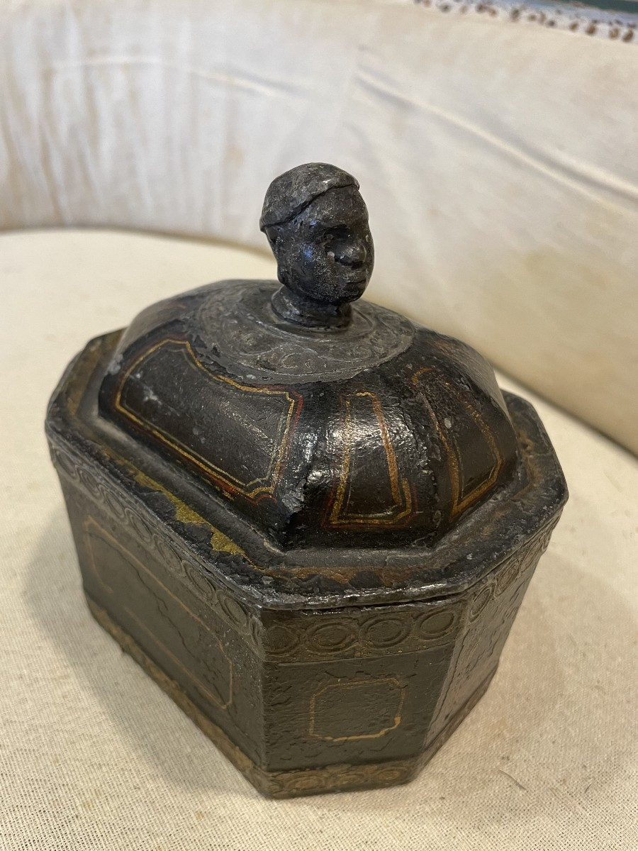 Tin And Sheet Metal Box From The Directoire Period -photo-4