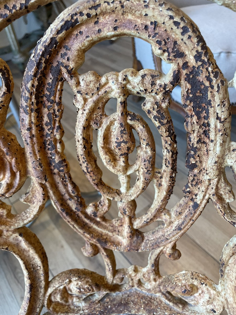 Paire de chaises en fonte époque napoléon III -photo-1