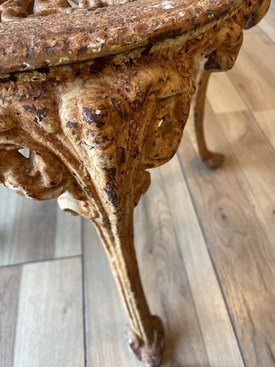 Paire de chaises en fonte époque napoléon III -photo-2