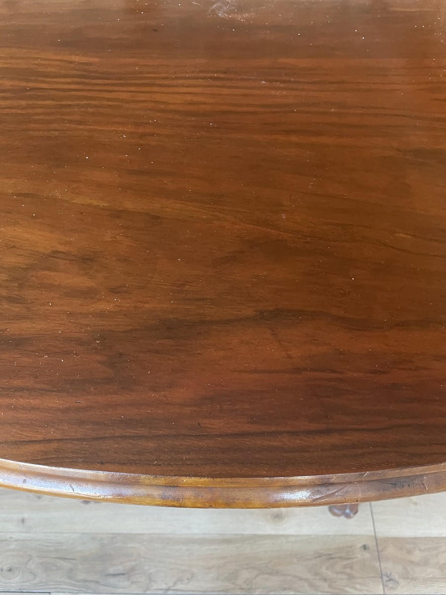 Curved Wooden Pedestal Table Attributed To Thonet-photo-3