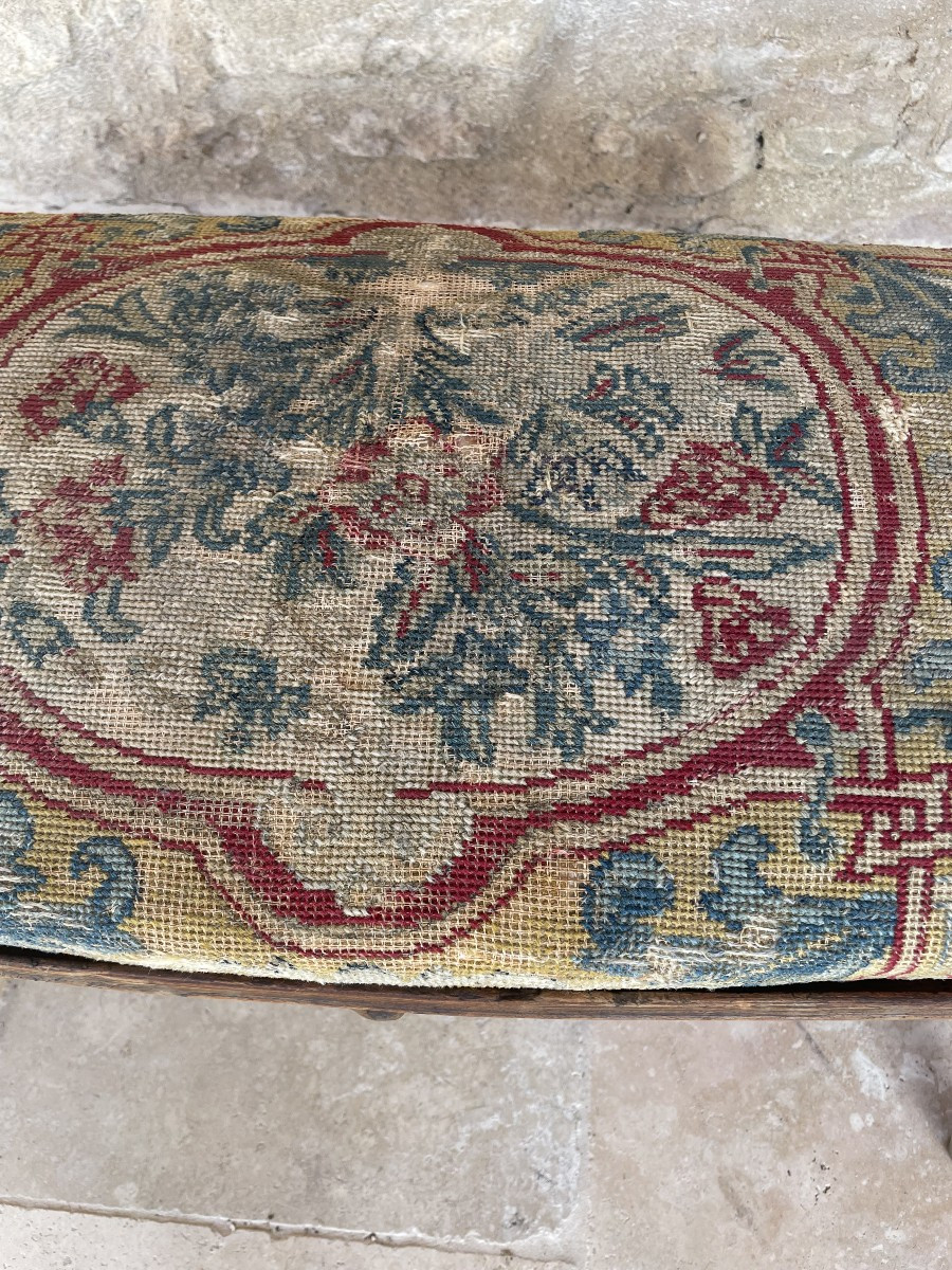 18th Century Tapestry Bench-photo-2