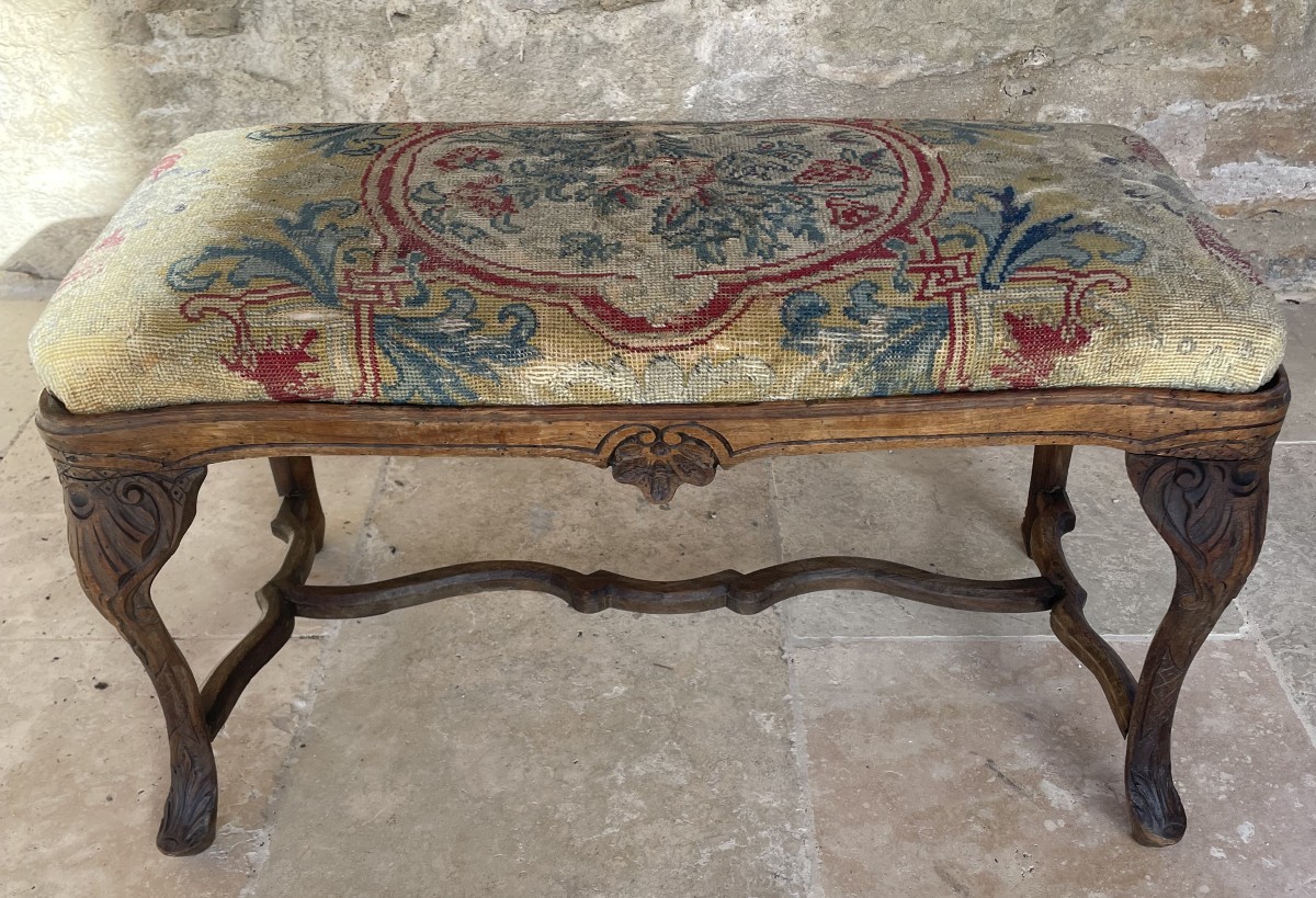 18th Century Tapestry Bench