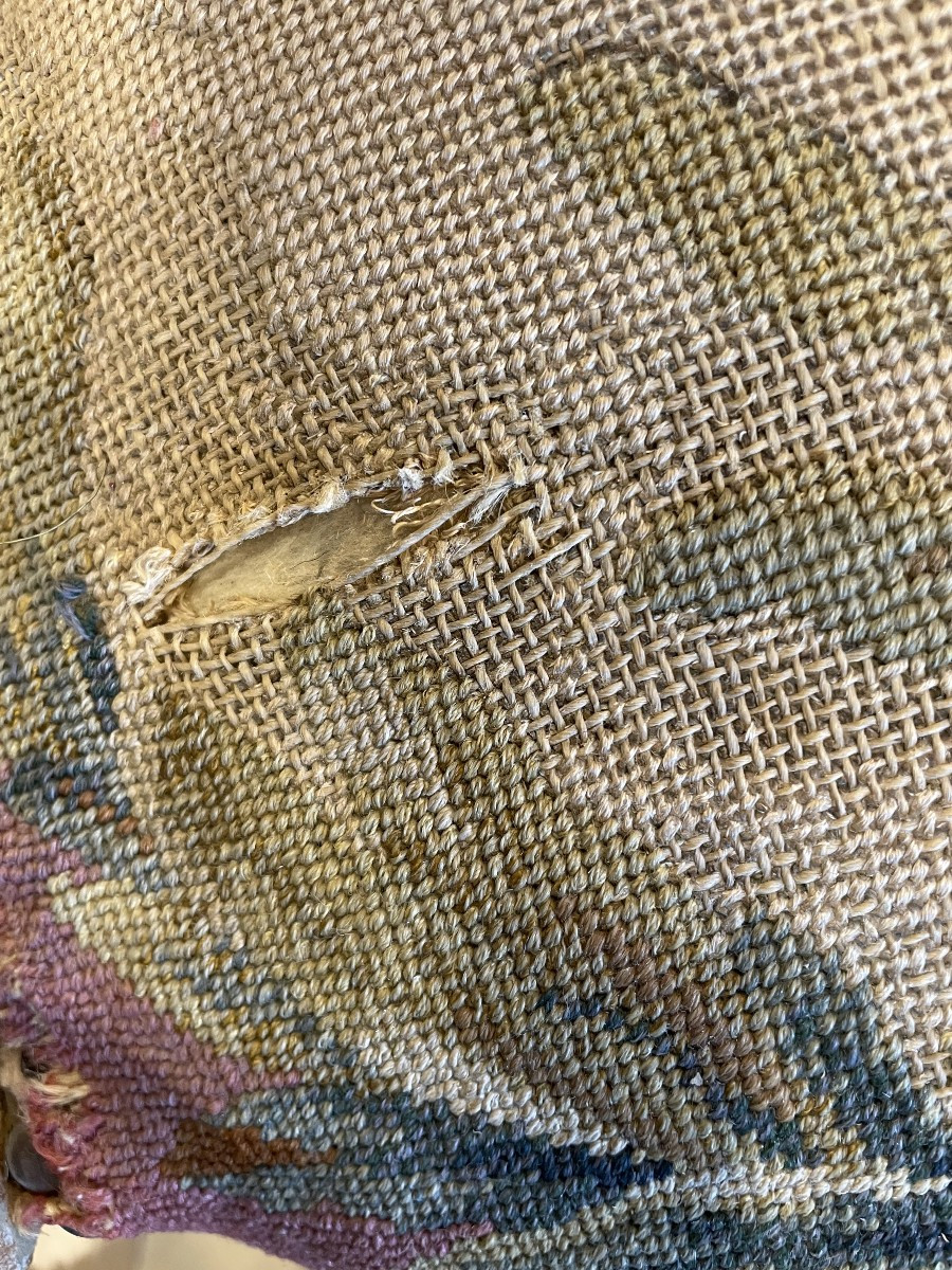 Paire de Fauteuils en bois Peint de style Directoire époque XIX éme-photo-2