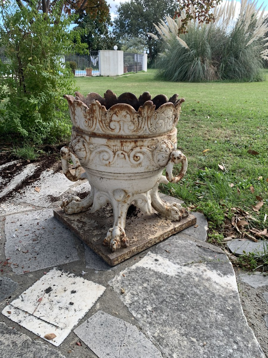   Superb Cast Iron Vase, 19th Century  