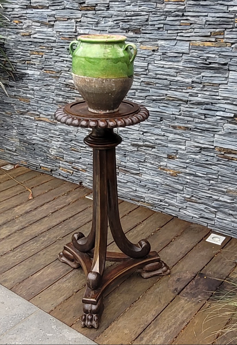 Tripod Stool With Claw Feet, 19th Century-photo-3