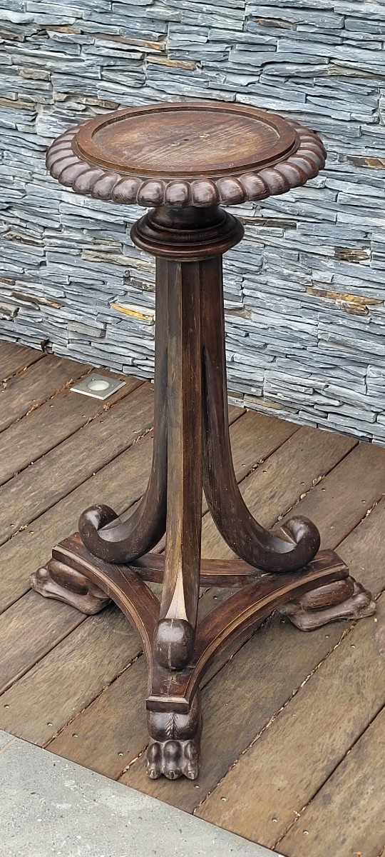 Tripod Stool With Claw Feet, 19th Century-photo-1