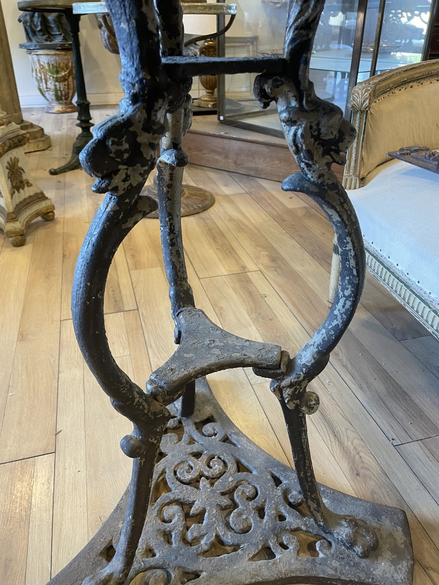 Gueridon en fonte de jardin époque 1880 -photo-3