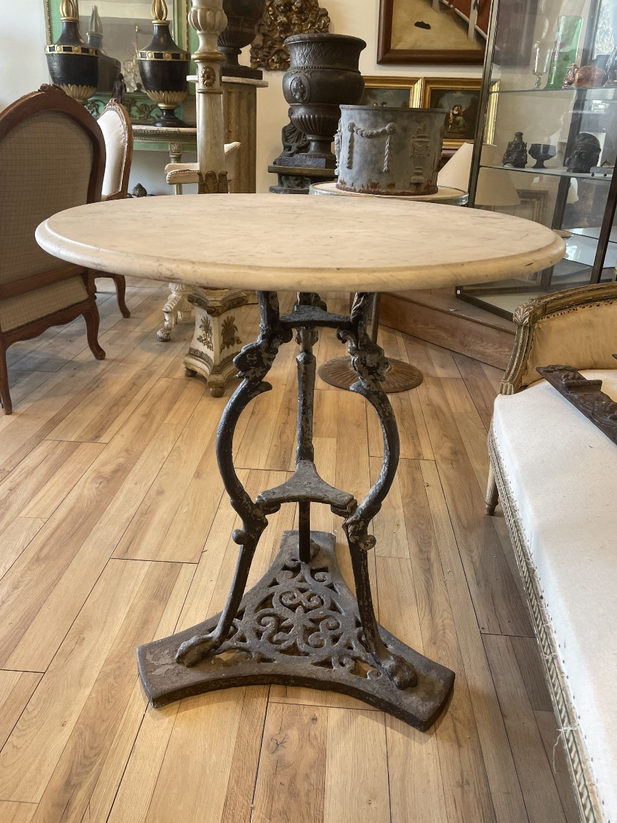 Gueridon en fonte de jardin époque 1880 -photo-4